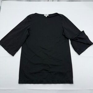 COS Oversized Shirt Dress Womens Small Short Sleeve Round Neck Mini Black Cotton